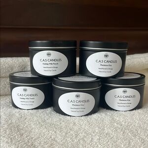 5 C.A.S Candles Set - Black
